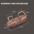 thumbnail image 2 of GoXteam Wood Business Card Holder for Desk, Wooden Creative Business Card Display for Desk, Wood Business Card Stand for Office, Tabletop, 2 of 7