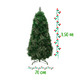 thumbnail image 2 of Árbol De Navidad La Merced Verde Ramas Montables Jaspeado Altura 1.50 m Artificial Plástico Resistente, 2 of 2