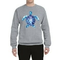 thumbnail image 2 of Sea Turtle Tie Dye Art Animal Lover Unisex Crewneck Graphic Sweatshirt, Heather Grey, Large, 2 of 3