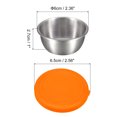 thumbnail image 2 of Unique Bargains 3 Pcs Contenant de Vinaigrette à Emporter, 1.75oz Petits Contenants à Condiments Tasses Réutilisables pour Sauces, Orange, 2 of 5