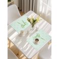 thumbnail image 5 of Green Bow Placemats Set of 4, Cute Bowknot Minimalist Solid Color Placemats for Dining Table, Place Mats for Kitchen Tabletop, Waterproof Wipeable Dining Table Mats Set, 5 of 9