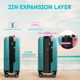 thumbnail image 3 of 20 Inch Carry On Luggage Airline Approved Expandable Suitcase with Spinner Wheels & TSA Lock Lightweight Durable PC Hardshell Rolling Suitcase,0028#22, 3 of 10