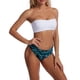 thumbnail image 1 of Traje de baño dividido elástico para mujer: ropa de playa cómoda, conjunto de bikini de poliéster de cintura alta blanco talla S, 1 of 6