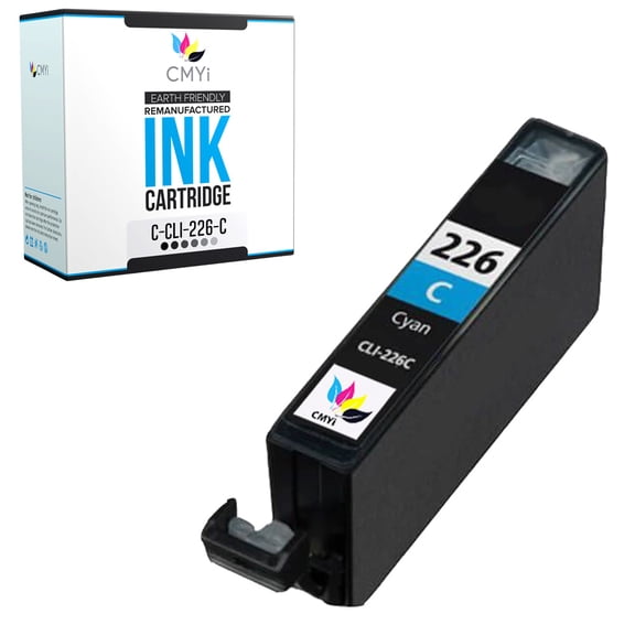 CMYi CLI-226 Cyan 1-Pack Ink Cartridge compatible for Canon CLI-226 - PIXMA iP4820, iP4920, iX6520, MG5120, MG5220, MG5320, MG6120, MG6220, MG8120, MG8120B, MG8220, MX712, MX882, MX892 (1 Cyan)