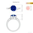 thumbnail image 6 of ANGARA Lab Grown 2.2 Ct Blue Sapphire Bypass Engagement Ring for Women in 14K White Gold (Size-8mm) | September Birthstone, Anniversary, Jewelry Gift for Women | Lab-Grown Blue Sapphire Ring, 6 of 9