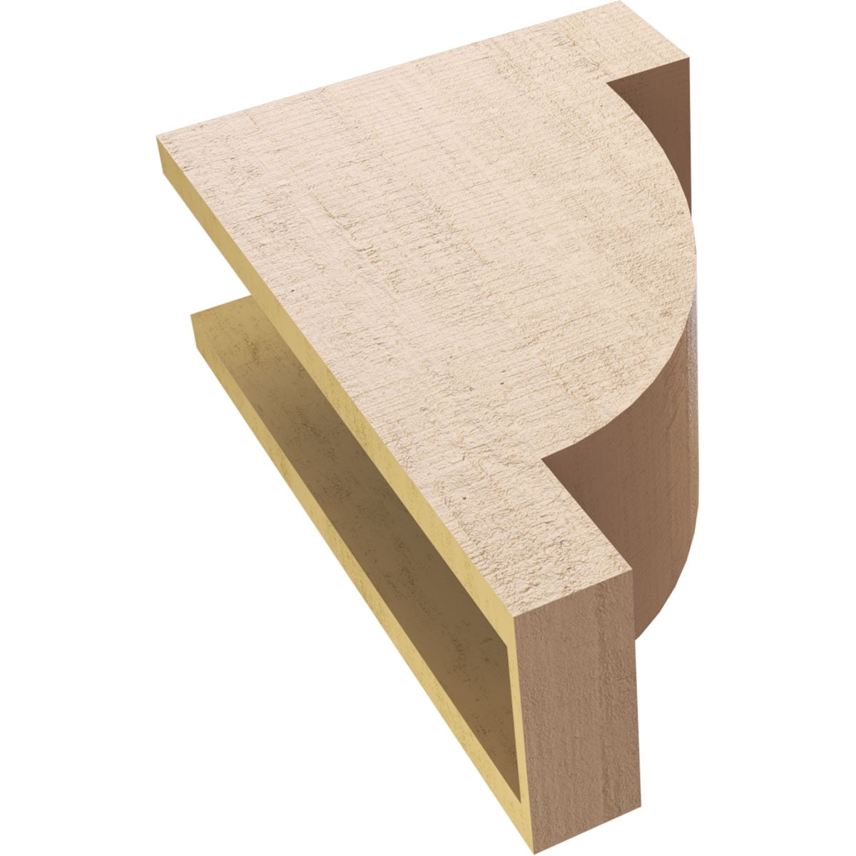 6"W x 12"D x 18"H Classic Alpine Rough Cedar Woodgrain TimberThane Corbel, Primed Tan