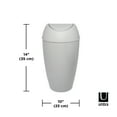 Umbra 2.4 gal Twirla Polypropylene SwingTop Lid Bathroom Trash Can