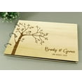 thumbnail image 3 of Engraved Trees Couple Birds Wedding Guest Book Personalized Name And Date Photo Albums, 3 of 6