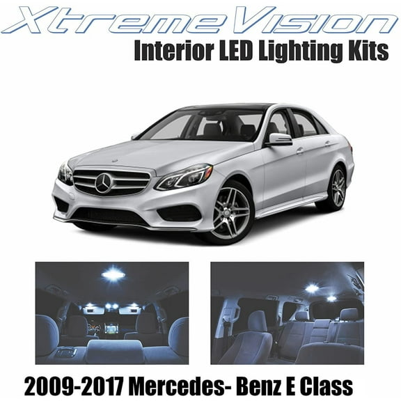 Xtremevision Interior LED for Mercedes-Benz E-Class 2009-2017 15 Pieces Cool White Interior LED Kit   Installation Tool
