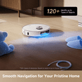 thumbnail image 6 of Dreame GoVac 500 Robot Vacuum and Mop, 19000Pa Suction, Tangle-Free, Remote Pet Monitoring, 167°F Water Self Clean, MopExtend Tech for Edge Cleaning, Smart Obstacle Avoidance, White, 6 of 8