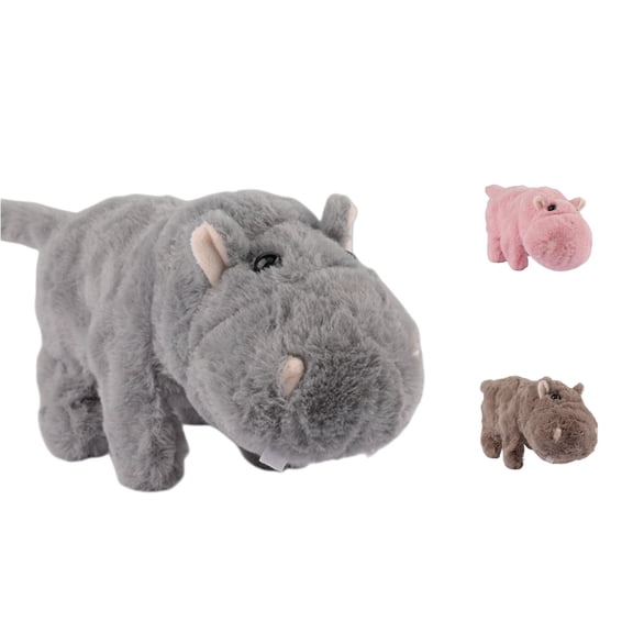 Extra Large Interactive Hippo Plush Stuffed Toy, Soft Cuddly Animal with Lifelike Movement, Great Christmas Gift for Kids