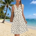 thumbnail image 2 of T Shirt Dresses for Women V Neck Button Down Short Sleeve Midi Dress Loose Fit Casual Sundress Lounge Trendy Dress Beach Cover Up Shirts 2026 Summer Vacation Outfits, 2 of 7
