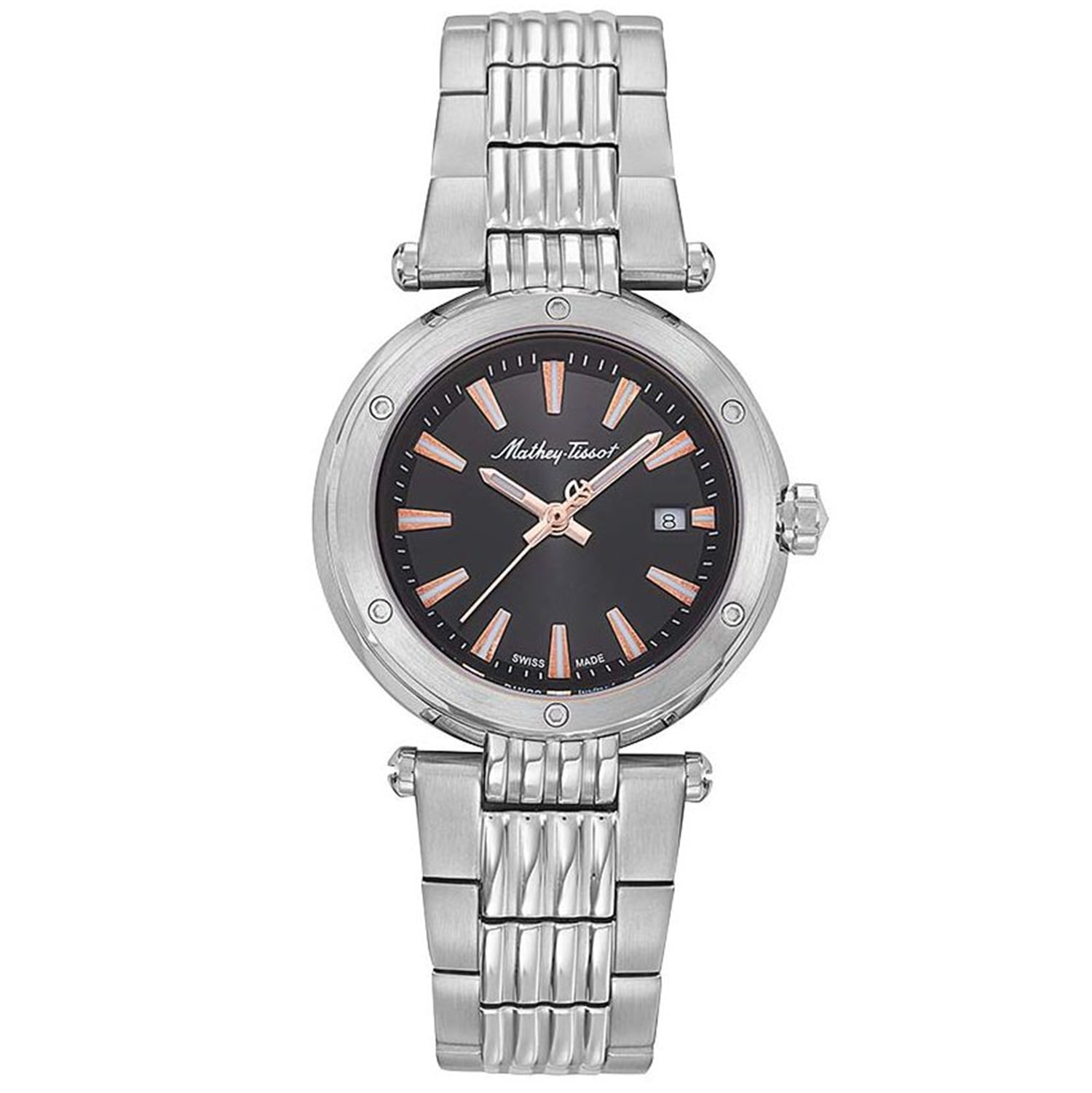 NWT Bulova Apollo Quartz Black Dial Ladies Watch BULOVA Womens Rectangular Slim Watch, Black Dial, Silver  main image 4