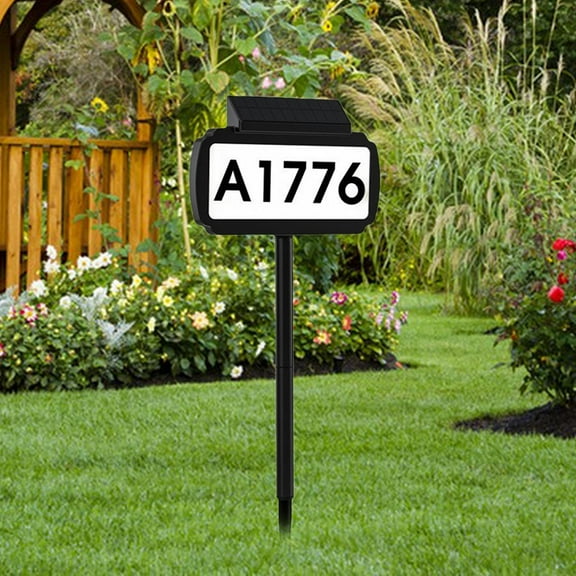 Tongina LED Illuminated Address Plaque with Stake House Number Light for Street Yard