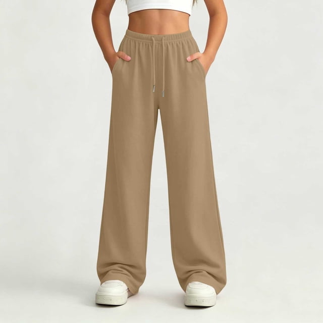Pantalones deportivos ajustados liso, cintura elástica, bolsillos laterales, niño/niña, transpirable, suave, negro, tallas 120-170 (5-14 años).