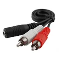 thumbnail image 2 of (5-Pack) 2-Rca Male To 3.5Mm Female Aux Mini Plug Stereo Audio Adapter Cable 5X, 2 of 2