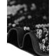 thumbnail image 5 of Camiseta sin mangas Allegra K con lentejuelas metálicas para mujer Negro S, 5 of 5