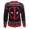 thumbnail image 1 of Deadpool  Adult Spray Knitted Ugly Christmas Sweaters, 1 of 2