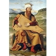 thumbnail image 2 of Da Santa Croce, Girolamo 11x14 Black Ornate Wood Framed with Double Matting Museum Art Print Titled - King David Playing a Psaltery, 2 of 4