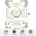 thumbnail image 3 of LHSHID 90th Birthday Gifts for Women Men 90th Birthday Decorations Women Best 90th Birthday Gift Ideas Gifts for Women Turning 90 Gifts for 90 Year Old Bday Gifts Birthday Blanket Gift 40"x50", 3 of 7