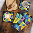 thumbnail image 5 of Modern Art Geometric Kitchen Oven Mitt and Pot Holder Sets 4 Pcs for Baking, Cooking and Grilling, Heat Resistant Up To 392 °F, 5 of 7