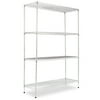 Alera ALESW504818SR Industrial Heavy-Duty Wire Shelving Starter Kit, 4-Shelf, 48w X 18d X 72h,silver