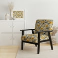 thumbnail image 2 of Designart "Vintage Floral Renaissance II" Yellow Botanical Upholstered Accent Chair - Bohemian & Eclectic Arm Chair For Living Room, 2 of 7