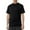 Black, variant on Mens T-Shirts Solid Color Round Neck Short Sleeve Double Layer Solona Half Neck Loose Bottom Pullover Tops Tee Shirts Sportwear,Black,L