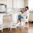thumbnail image 6 of Open Box Maven Lane Pullman High-Back Swivel Bar Stool, White Oak, Bar Height, 6 of 6