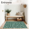 thumbnail image 3 of ODIKA 4'x6' Machine Washable Non-Slip Area Rug, Abstract Botanical Maze Modern Minimalist Style High Traffic Rug, Green, 547308, 3 of 7