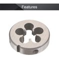 thumbnail image 3 of HUGFEGWE 2pcs 1/2-28 Round Die, Machine Thread Right Hand Threading Die, Alloy Tool Steel CJB91-23411, 3 of 6