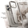 thumbnail image 3 of JETech Case for iPhone 16 Pro 6.3-Inch, Shockproof Phone Bumper Cover, Solid Color Matte TPU Frame, Anti-Scratch Clear Back (Natural Titanium), 3 of 6