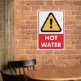 thumbnail image 4 of Caution Hot Water Red Sign For House 12"" X 8"" Yard Sign, Premium Aluminum, Sun-Proof, Rust-Free, 4 of 6