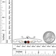 thumbnail image 3 of Gem Stone King 1.49 Ct Round Red Garnet Black Onyx 925 Silver and 10K Yellow Gold Lab Grown Diamond Bracelet for Women, 3 of 3
