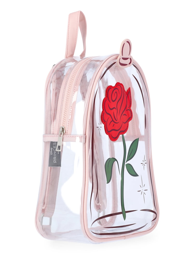 designer clear mini backpack Disney Beauty and The Beast Rose Women's 10
