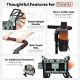 thumbnail image 5 of Sekey 4 Seater Stroller Wagon for Kids,Adjustable Push Handles, Removable Canopy, Snack Tray & Cooler, 5 of 11