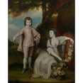 thumbnail image 2 of Sir Joshua Reynolds 15x18 Gold Ornate Wood Frame and Double Matted Museum Art Print Titled - George Capel, Viscount Malden (1757-1839), and Lady Elizabeth Capel (1755-1834) (1768), 2 of 4