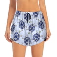 thumbnail image 4 of Lsque Turtle with Blue Stones Printed Women's Running Shorts with Liner Pockets,Elastic Quick Dry Workout Athletic Gym Yoga Shorts,Womens High Waist Shorts-X-Large, 4 of 9