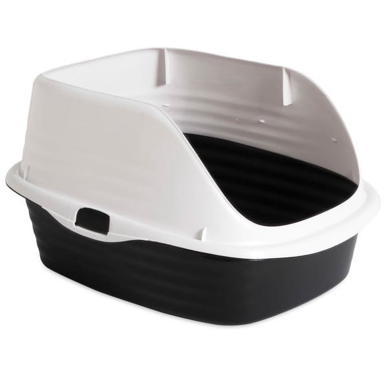Arm & Hammer Rimmed Wave Cat Litter Pan, Large, Grey photo 6