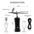 thumbnail image 2 of Airbrush Kit with Compressor,30PSI Cordless AirbrushGun Kit with Air Hose Rechargeable Handheld Airbrush Set for Cake B, 2 of 5