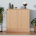 thumbnail image 5 of Buffet Cabinet with 2 Doors, Coffee Bar Cabinet with Adjustable Shelf, Modern Kitchen Buffet Sideboard with Storage for Living Room, Kitchen, Oak, 5 of 9