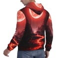 thumbnail image 6 of Lsque Red Moon Lava Pattern Casual Men's Hoodie,Hooded Sweatshirt with Kangaroo Pocket,Pullover Hoodie-Small, 6 of 7