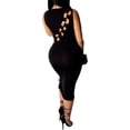 thumbnail image 2 of Vestido mini de club con cordones y sin mangas sexy para mujer, 2 of 6
