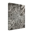thumbnail image 2 of Trademark Fine Art 'Belfast Northern Ireland City Map Black' Canvas Art by Michael Tompsett, 2 of 4