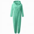thumbnail image 4 of Towmus Girls Plush Fleece Onesies Pajamas Jumpsuit Cute Warm Fuzzy Sherpa Romper Sleepwear One Piece Zip Up Hooded Playsuit Loungewear, 4 of 4
