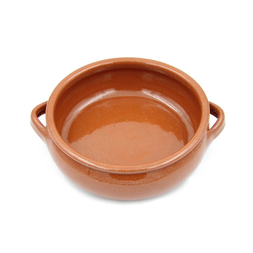 Vintage Portuguese Traditional Clay Terracotta Pottery Roasting Tray Made In Portugal Cazuela N.1 11 5/8 x 7 1/2 x 2 1/8 Inches 