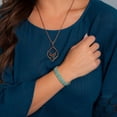 thumbnail image 2 of Howard's Zoraya Two-Tone Turquoise Beaded Adjustable Bracelet for Women, 2 of 3