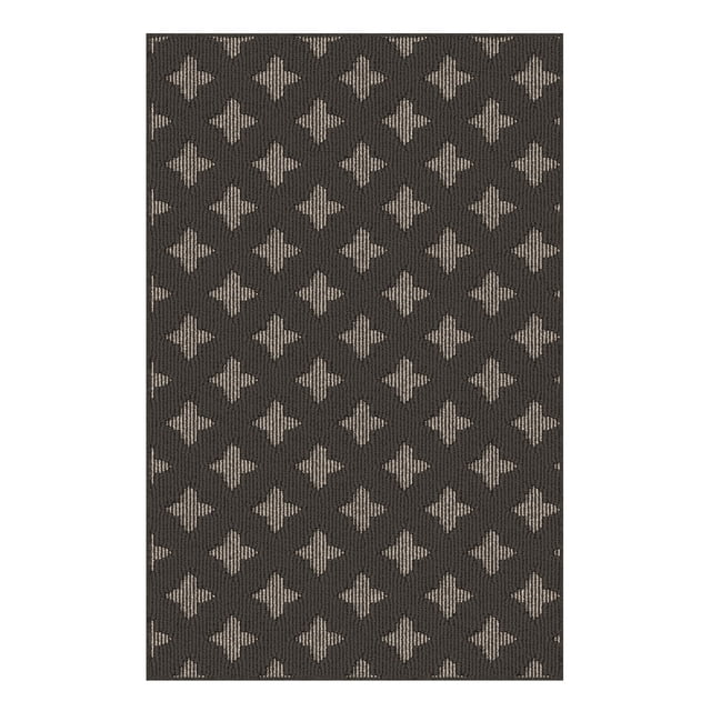 Mainstays Indoor Modern Geometric Machine-Tufted Dark Brown Accent Rug, 29" x 45", Machine Washable, Non-Skid Backing