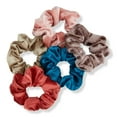 thumbnail image 3 of (2 pack) Scunci Ponytail Velour Hair Scrunchies, Assorted Colors, 5-Pieces, 3 of 4