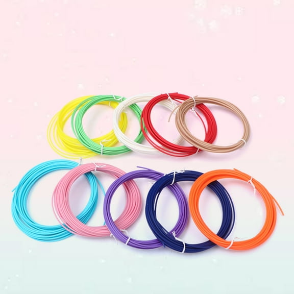 HEMOTON 1.75mm High Temperature 3D Printing Wire 3D Printing Wire Line Printer Filament Suitable for 3D Printer 3D Printing Pen (5m 10 Color Random Color PLA)